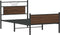 vidaXL - Bedframe - zonder - matras - 107x203 - cm - spaanplaat - bruin - eikenkleurig