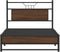 vidaXL - Bedframe - zonder - matras - 107x203 - cm - spaanplaat - bruin - eikenkleurig