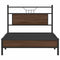 vidaXL - Bedframe - zonder - matras - 107x203 - cm - spaanplaat - bruin - eikenkleurig