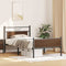 vidaXL - Bedframe - zonder - matras - 107x203 - cm - spaanplaat - bruin - eikenkleurig