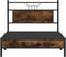 vidaXL - Bedframe - zonder - matras - 107x203 - cm - spaanplaat - gerookt