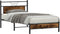 vidaXL - Bedframe - zonder - matras - 107x203 - cm - spaanplaat - gerookt