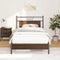 vidaXL - Bedframe - zonder - matras - 107x203 - cm - spaanplaat - bruin - eikenkleurig