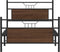 vidaXL - Bedframe - zonder - matras - 107x203 - cm - spaanplaat - bruin - eikenkleurig