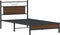 vidaXL - Bedframe - zonder - matras - 107x203 - cm - spaanplaat - bruin - eikenkleurig