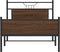 vidaXL - Bedframe - zonder - matras - 107x203 - cm - spaanplaat - bruin - eikenkleurig