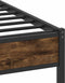 vidaXL - Bedframe - zonder - matras - 107x203 - cm - spaanplaat - gerookt