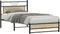 vidaXL - Bedframe - zonder - matras - 107x203cm - spaanplaat - sonoma - eikenkleurig