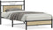 vidaXL - Bedframe - zonder - matras - 107x203cm - spaanplaat - sonoma - eikenkleurig