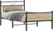 vidaXL - Bedframe - zonder - matras - 107x203cm - spaanplaat - sonoma - eikenkleurig