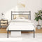 vidaXL - Bedframe - zonder - matras - 107x203cm - spaanplaat - sonoma - eikenkleurig