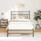 vidaXL - Bedframe - zonder - matras - 107x203cm - spaanplaat - sonoma - eikenkleurig