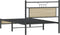 vidaXL - Bedframe - zonder - matras - 107x203cm - spaanplaat - sonoma - eikenkleurig