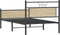 vidaXL - Bedframe - zonder - matras - 107x203cm - spaanplaat - sonoma - eikenkleurig