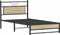 vidaXL - Bedframe - zonder - matras - 107x203cm - spaanplaat - sonoma - eikenkleurig