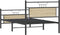 vidaXL - Bedframe - zonder - matras - 107x203cm - spaanplaat - sonoma - eikenkleurig