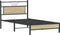 vidaXL - Bedframe - zonder - matras - 107x203cm - spaanplaat - sonoma - eikenkleurig