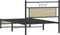 vidaXL - Bedframe - zonder - matras - 107x203cm - spaanplaat - sonoma - eikenkleurig
