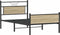 vidaXL - Bedframe - zonder - matras - 107x203cm - spaanplaat - sonoma - eikenkleurig