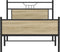 vidaXL - Bedframe - zonder - matras - 107x203cm - spaanplaat - sonoma - eikenkleurig