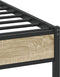 vidaXL - Bedframe - zonder - matras - 107x203cm - spaanplaat - sonoma - eikenkleurig