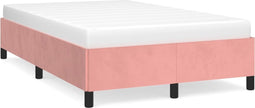 vidaXL - Bedframe - zonder - matras - 120x190 - cm - fluweel - roze