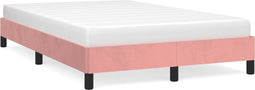 vidaXL - Bedframe - zonder - matras - 120x190 - cm - fluweel - roze