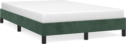 vidaXL - Bedframe - zonder - matras - 120x190 - cm - fluweel - donkergroen