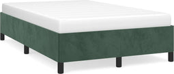 vidaXL - Bedframe - zonder - matras - 120x190 - cm - fluweel - donkergroen