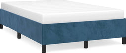 vidaXL - Bedframe - zonder - matras - 120x190 - cm - fluweel - donkerblauw