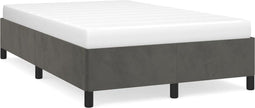 vidaXL - Bedframe - zonder - matras - 120x190 - cm - fluweel - donkergrijs