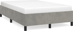 vidaXL - Bedframe - zonder - matras - 120x190 - cm - fluweel - lichtgrijs