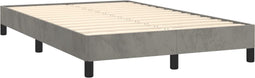vidaXL - Bedframe - zonder - matras - 120x190 - cm - fluweel - lichtgrijs