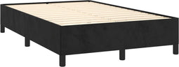 vidaXL - Bedframe - zonder - matras - 120x190 - cm - fluweel - donkergrijs