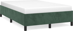 vidaXL - Bedframe - zonder - matras - 120x190 - cm - fluweel - donkergroen