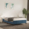 vidaXL - Bedframe - zonder - matras - 120x190 - cm - fluweel - donkerblauw
