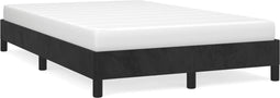 vidaXL - Bedframe - zonder - matras - 120x190 - cm - fluweel - zwart