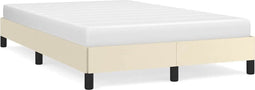 vidaXL - Bedframe - zonder - matras - 120x190 - cm - kunstleer - crème