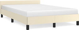 vidaXL - Bedframe - zonder - matras - 120x190 - cm - kunstleer - crème