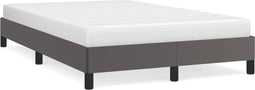 vidaXL - Bedframe - zonder - matras - 120x190 - cm - kunstleer - grijs