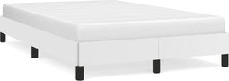 vidaXL - Bedframe - zonder - matras - 120x190 - cm - kunstleer - wit