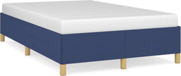 vidaXL - Bedframe - zonder - matras - 120x190 - cm - stof - blauw