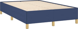 vidaXL - Bedframe - zonder - matras - 120x190 - cm - stof - blauw