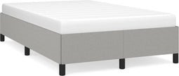 vidaXL - Bedframe - zonder - matras - 120x190 - cm - stof - lichtgrijs