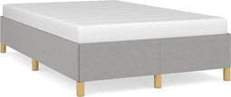 vidaXL - Bedframe - zonder - matras - 120x190 - cm - stof - lichtgrijs