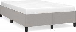 vidaXL - Bedframe - zonder - matras - 120x190 - cm - stof - lichtgrijs