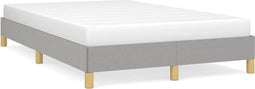 vidaXL - Bedframe - zonder - matras - 120x190 - cm - stof - lichtgrijs