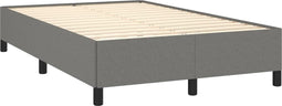 vidaXL - Bedframe - zonder - matras - 120x190 - cm - stof - donkergrijs
