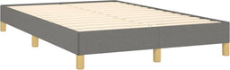 vidaXL - Bedframe - zonder - matras - 120x190 - cm - stof - donkergrijs