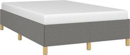 vidaXL - Bedframe - zonder - matras - 120x190 - cm - stof - donkergrijs